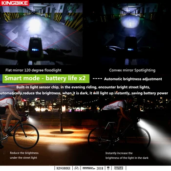 BATFOX Smart Jalgratta Valgus Bike Esitulede LED Taillight USB Laetav Touch Taskulamp MTB Jalgrattasõit Latern Jalgratta Lamp
