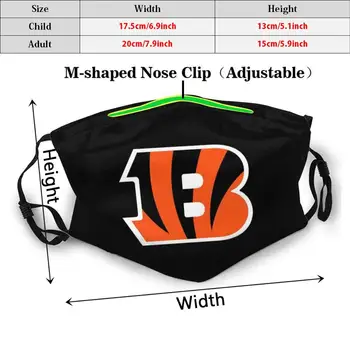Bengals - Cincinnati Prindi Pestav Filter Anti Tolmu Suu Mask Logo