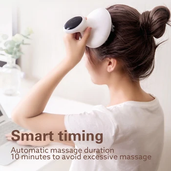 Bisd Vibreeriv Massager Eest Head LCD-Ekraani, Nelja Silikoon Küünis veekindel välja lülitatud 3D Smart Ja Elektriliste Juuste Ja Peanaha Massaaži