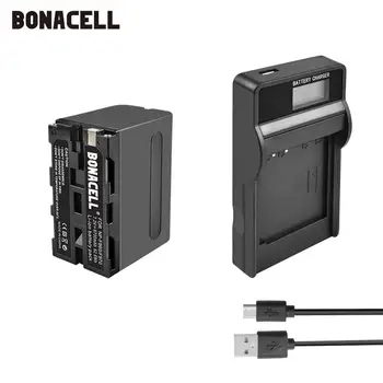 Bonacell 7,2 V 8700mAh NP-F960 NP-F970 NP F960 F970 F950 Aku+LCD Laadija Sony PLM-100 CCD-TRV35 MVC-FD91 MC1500C L50