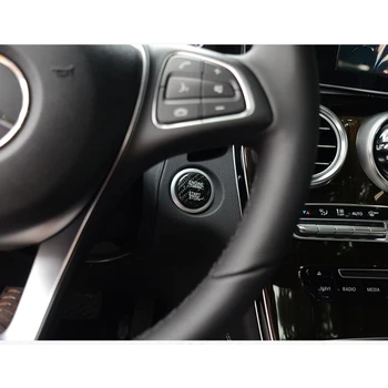 Carbon Fiber Auto Mootori Start-Stop-Nupu Kate Võtmeta avamis-ja käivutussüsteem Süüde Kleepsud Mercedes Benz A B C W205 GLC X253 AMG E ML GLE
