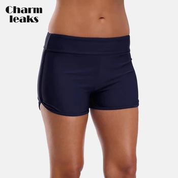 Charmleaks Lähis Talje Ujumine Lühikesed Püksid Naiste Värviga Bikini Bottom Keeld Supelrõivad Püksikud Split Ujumine Reisikohvrid