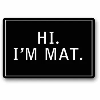 Custom nuppe Hi, ma olen Mat Teretulnud Doormats Indoor/Outdoor/Vannituba