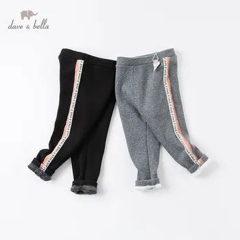 DBM16379-K dave bella talvel 3 AASTAT-11Y lapsed tütarlaste mood triibuline kirja püksid laste boutique vabaaja täispikkuses püksid