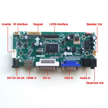 Eest LTN141XF-L03/L05-DVI-VGA-M. NT68676 ekraani drive kontroller juhatuse 14.1