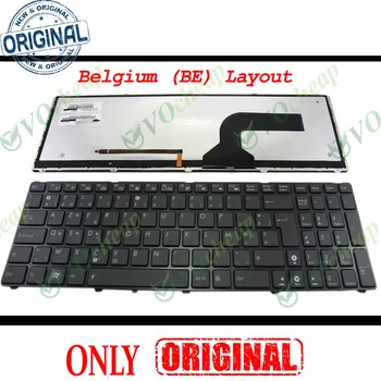 Ehtne Uus Sülearvuti klaviatuur Asus G53 G60 G73 X73 Must must raam koos taustavalgustusega Belgia OLLA versiooni - 9J.N2J82.J1A