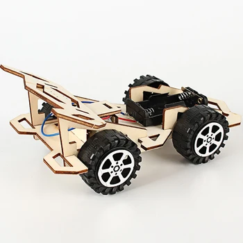 Elektrilised Puidust Assamblee võidusõiduauto Teaduse ja Tehnoloogia Leiutised Teaduslikes Katsetes DIY Mänguasjad, Laste Naljakad Kingitused