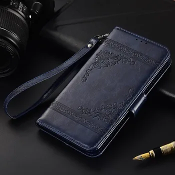 Flip Naha Puhul Samsung Galaxy A50 2019 A505 Fundas TPÜ Trükitud Lille Erilise rahakott seista puhul Rihm