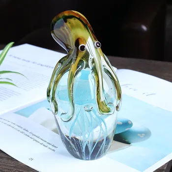 H&D Käsitöö Kuma Klaas Millimallikas & Octopus Loomade Pulmad Kunst Klaasist Puhutud Tabel Ornament, Käsitöö, Kodu Figuriin Kingitus