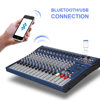 Hea heli!!!USB-Bluetooth-dj controller mikser professionaalne 12 kanaliga audio Digitaalse Mõju karaoke KTV Pulm mikser