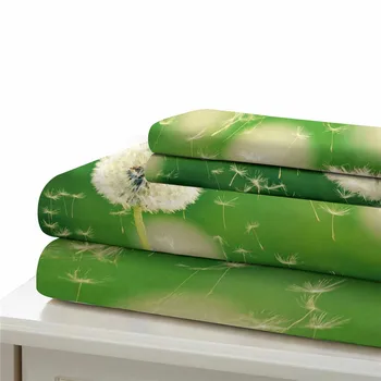 HELENGILI 3D-Voodipesu Komplekt Võilill Prindi tekikott set bedclothes koos padjapüür voodi komplekt kodutekstiilid #XH-24