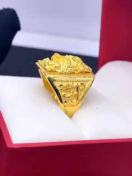HX Puhas 24K Kuld Sõrmus Tõeline AU 999 Kullast Rõngad Elegantne Läikiv Süda Ilus Kallis Trendikas Ehteid Hot Müüa Uus 2020