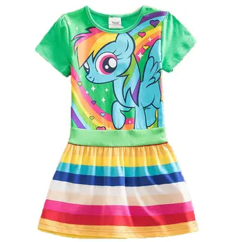 Jaemüük tüdruk kleit suvel plahvatus cartoon kleit tüdruk printsess kleit 3-8 aastat vana 3 värvid