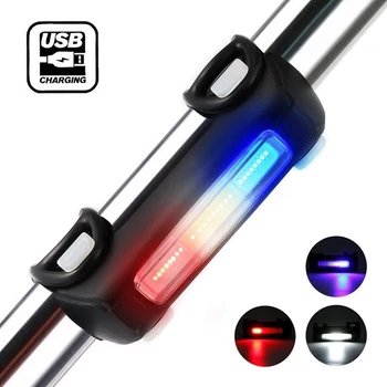Jalgratta Tuled Ultra Bright Jalgrattasõit Tuled USB Laetav Jalgratta Saba Hele Punane/Sinine/Valge 7 Valguse Režiimid 