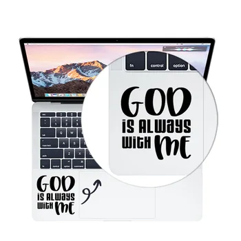 Jumal on Alati Minuga Quote Sülearvuti Puuteplaat Decal for MacBook Air Pro Retina 11 12 13 15 tolline Mac Touchpad Naha Sülearvuti Kleebis