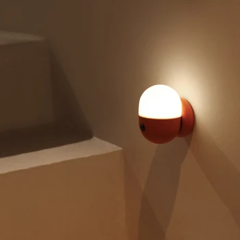 Kapsel Induktsiooni Lamp LED Night Light With Motion Sensor Tugev Magnet USB Laetav Trepp, Tulede Valguse Öö Lamp