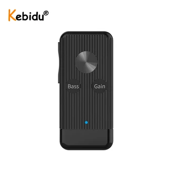 KEBIDU 3,5 mm AUX Adapter 5.0 Bluetooth Vastuvõtja Bass Audio Noise Cancel Stereo Kõrvaklappide Auto Toetada TF Kaarti Režiim Koos Clip