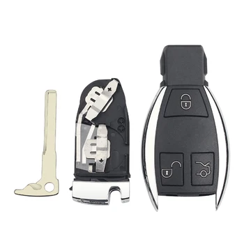 KEYYOU 3 nuppu Smart Remote Auto Võti Key Shell Juhul Asendamine Fob Jaoks MERCEDES BENZ S SL ML SLK CLK E Omanik (Insert Key