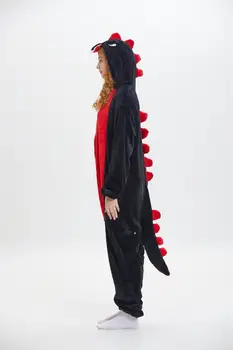 Kigurumi Uus Must Dinosaurus Onesies Täiskasvanud Kostüümid Unisex Loomade Lilla Draakon Pidžaama Sleepwear Cosplay Armastavad Pidžaamad