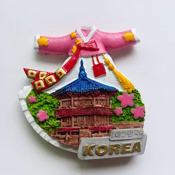 Korea Tourist Suveniirid 3D hanbok Vaik Külmkapi Magnet külmkapi magnet suveniiri