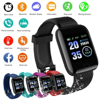 KUUM Smart Watch Meeste Must Veekindel Nutikas Käevõru Vere Hapniku Südame Löögisageduse Sinine Smartwatch， Iphone 12