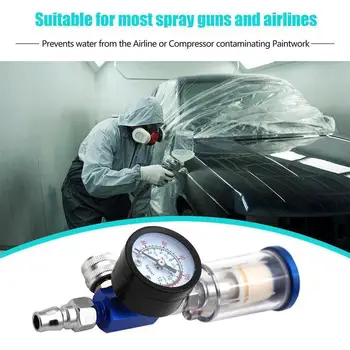 Kõrge Kvaliteediga Spray Gun Õhu Regulaator Gabariidi-line Vee Lõksu Filter Vahend JP/EL/USA Adapter Pneumaatilised Spray Gun Tarvikud