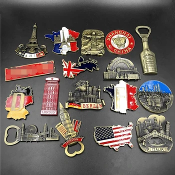 Külmkapp Magnet Souvenir City Decor Paris, Prantsusmaa, Saksamaa, USA, UK Briti Kaart Italia Berliin Brasiilia Kristus Lunastaja Shanghai Magnetid