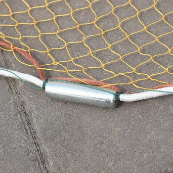 Lawaia Traditsiooniline Loo Net Käsitöö Fishing Net Kollane Lõng Nailonist Kootud Käsi Viskamine Net Raud Ripats Kalapüügi Neto