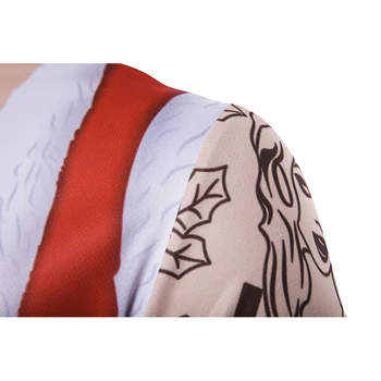 LCSP Uudsus Mees Santa Claus 3D Print Tätoveering T-särk 3d Trükitud Häid Jõule Meeste Pika Varrukaga Top, T-särk Riided