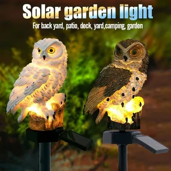 LED Aias Tuled Päikese Kuju Öökull Öösel Tuled Solar-Powered Muru Lamp Kodu Aias Loominguline Solar Lambid