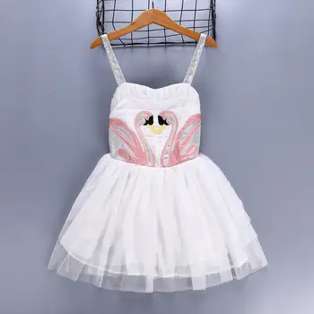 Lilleline Kleit Suur Tüdruk Tüdruk Kleit Lapse Riided Kevadel Teen Tüdruk Kostüüm-Luige Tiivad Ingel, Ingel Flamingo Printsess
