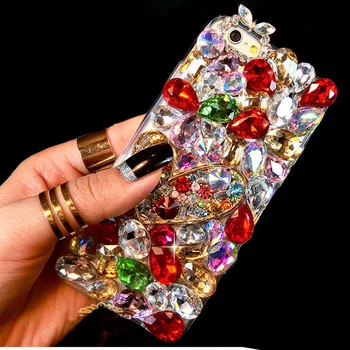 Luksuslik 3D-Värv Teemant Juhul Rhinestone Bling Telefoni Kate fundas coque iPhone 12 11 Pro Max XS MAX XR X 8/7 Pluss 6S/6 Pluss