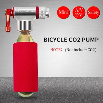 LÄÄNE-BIKING Mini Jalgratta Pump Kaasaskantav MTB Ratas Õhku CO2 Inflator Korvpalli MTB Ratas Pump Alumiinium Jalgrattasõit Pump