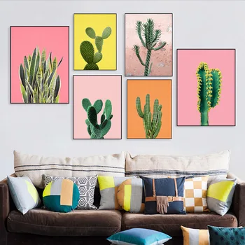 Lõuna-Lääne Plakat Värvikas Cactus Lõuend Art HD Maali Seina Pildid elutuba Fashion Home Decor Plakatid ja Pildid