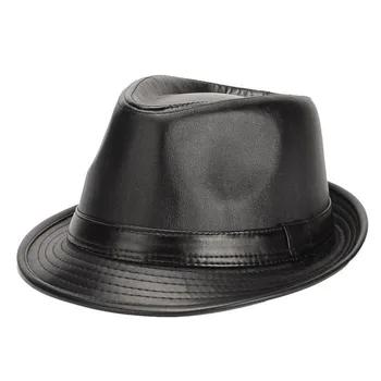 Meeste Mütsid Uued Nahast Jazz, Klassikaline kleit mütsi väljas sügis müts talvel soe must vintage müts Ametlik fascinator mütsid fedora