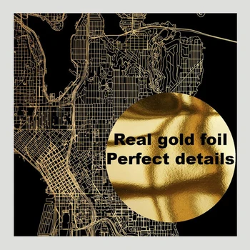 MICHIGAN State Road map, print, Real gold foil print RIKKEINDIKAATORI usa Usa USA seina art decor raamitud kaart, plakat, kaart kingitused