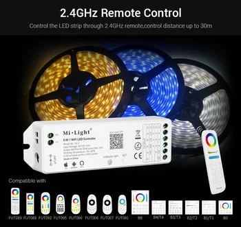 Milight YL5 5 in 1 LED WIFI Töötleja Amazon Alexa Hääl telefonis App Serveri Jaoks RGB RGBW RGB-CCT Ühte värvi led valgus