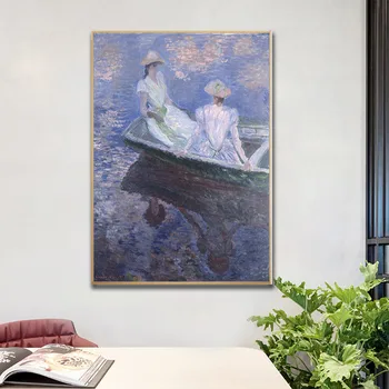 Monet Aed Lõuend Maalid Naiste Põhjamaade Akvarell Plakateid Elutoa Seina Raamimata Kodu Dekoratiivsed Pildid