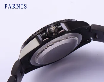 Mood Parnis 40mm Mehhaaniline Automaatne Mens Watch Safiir Kristall Roostevabast Terasest Rihm, Meeste Kellad, Kell, mille kasti kingitus PA080