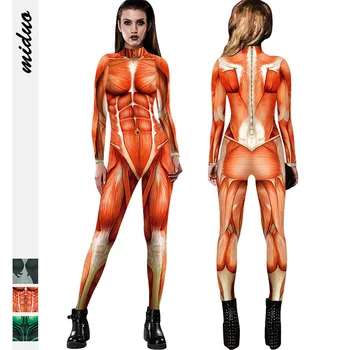 Mood ründab hiiglaslik kangelane kulturismis simulatsiooni lihaste rolli-playing kostüüm naine huvitavaid riideid bodysuit võimsus ülikond
