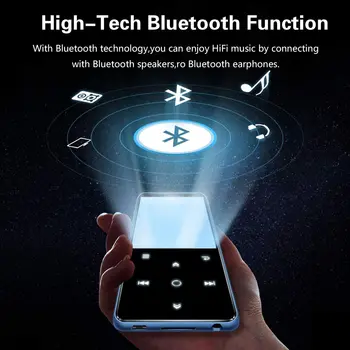 MP3 mängija, BENJIE 16GB 2,4-tolline MP3 Bluetooth 4.0 HiFi kadudeta muusika mängija, TFT värviline ekraan/FM raadio, maksimaalne toetuse 128GB