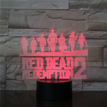 Mäng Red Dead Redemption 2 Nightlight Kingitus Kodu Kaunistamiseks Tarvikud Hollandi Van Der Linde Led Lamp Magamistuba Decor 3094