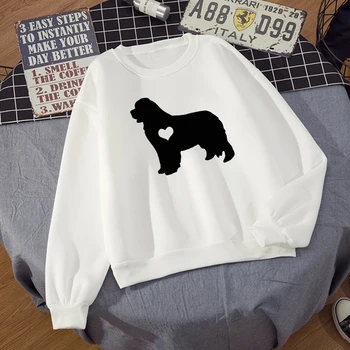 Newfoundlandi Koer Prindi Naiste Hupparit 2020. Aasta Sügisel Mood Crop Top Pullover Peen Pikk varrukas, Sviitrid Ameerika Riided
