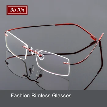 Paindlik Mälu Titaan Rimless Prillid Raam Kerge Optilised Klaasid Oculos De Grau Klaasid Raami Naised Mehed 518