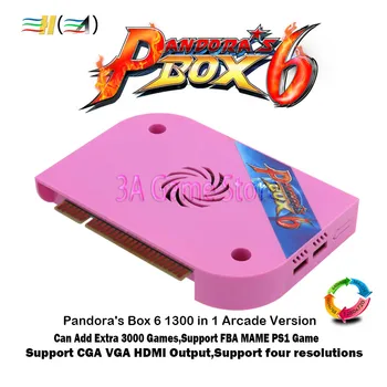Pandora Box 6 1300 Jamma Juhatuse Arcade jaoks Arcade Masin Toetada CRT CGA HDMI Saate alla Laadida FBA MAME PS1 Mäng 3D Konsooli