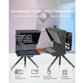 Pergear Q2 Kaasaskantav Teleprompter Komplekt Nutitelefoni Tablett DSLR w/ Remote Control Video Filmimine Intervjuu Salvestuse Esitamine