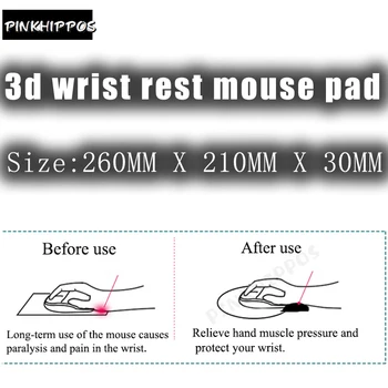PINKHIPPOS Anime JOJO 3D Pehme Geel Gaming Mouse Pad Mousepad Cartoon Randmele Ülejäänud Klaviatuuri Pad Arvuti Matt Kingitused