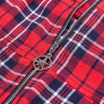 Punk Grunge Ruuduline Seelik Pentagramm Kokkupakitud Plisseeritud Mini Seelik Koos Suspender Naiste Kooli Tüdruk Harajuku Varustus /