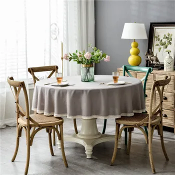 Põhjamaade veekindel tahked värvi tutt pits round table kohvilaud laudlina laudlina