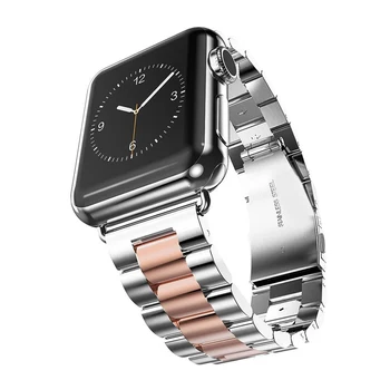 Rihm Apple Watch band 42 mm 38mm 40mm 44mm Link Roostevaba Teras Iwatch Seeria 5 4 3 2 Käevõru Randme Watchband Tarvikud